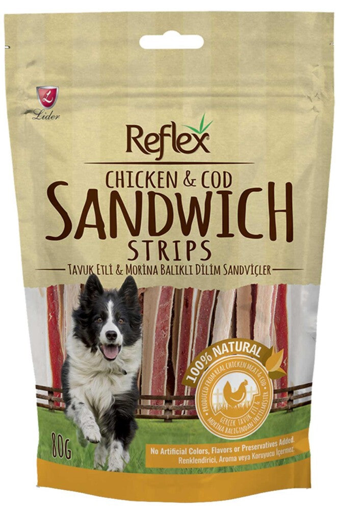 Reflex Kurutulmuş Tavuk Etli Ve Morina Balıklı Köpek Ödül Maması 80 GR | SRC: Barcode: 8698995003025